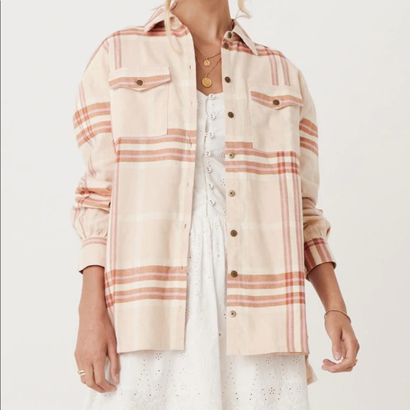 Spell Basecamp Flannel in Musk - Picture 2 of 15